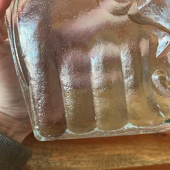 Vintage Blenko Joel Myers Heavy Clear Art Glass Single Elephant Bookend. - Picture 11 of 14